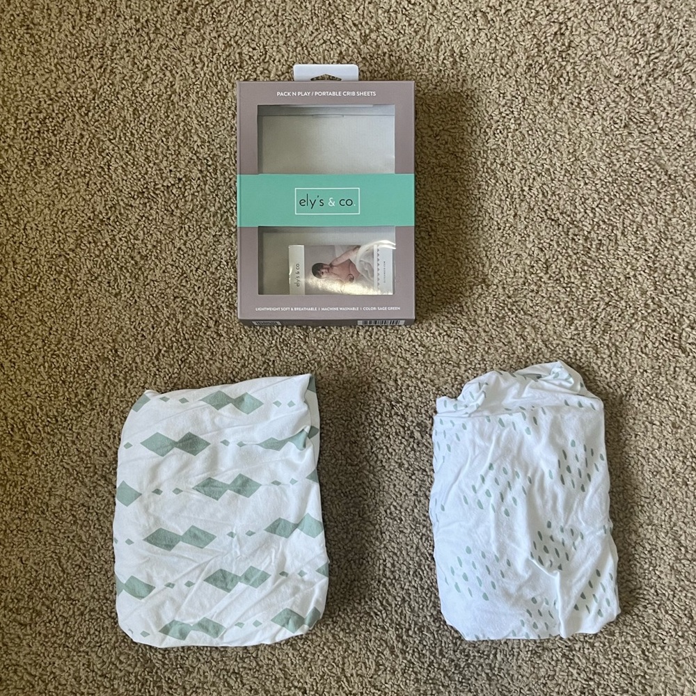 Pair of Pack N Play Sheets